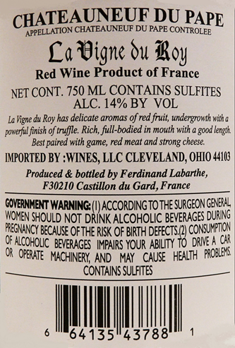 Chateauneuf du Pape, 2022 by Vigne du Roy, Rhone, France – Wines