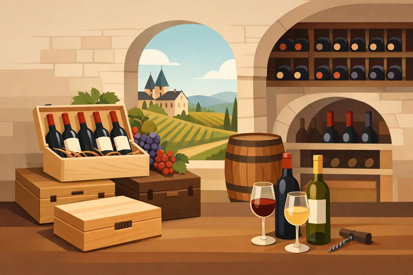 How to Choose Wine Cases for a French Cellar