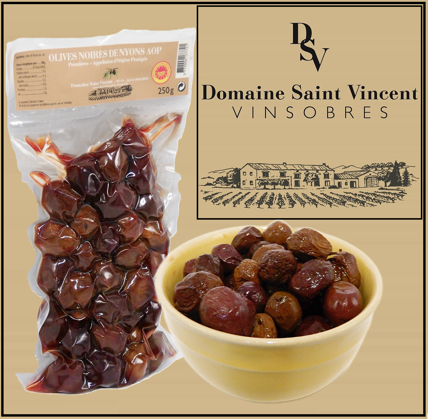 Olives de Nyons AOP, 250 G