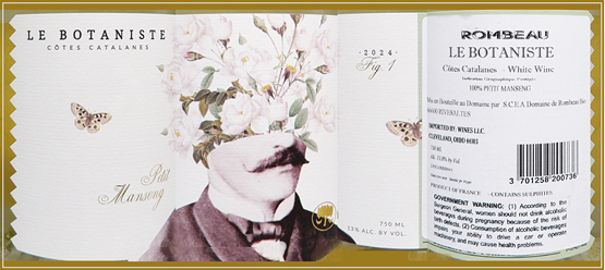 Petit Manseng, Le Botaniste 2025, Chateau  Rombeau France, Roussillon label