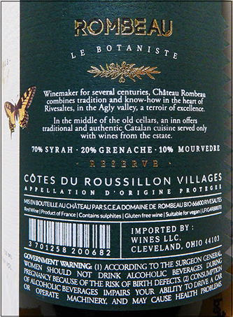 Reserve GSM, Le Botaniste 2024, Chateau Rombeau