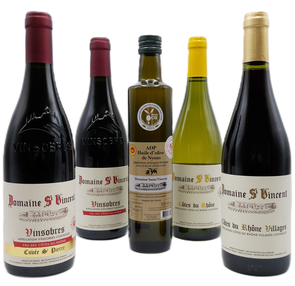 St Vincent Bundle of Six Bottles , Five Wines, One Olive oil