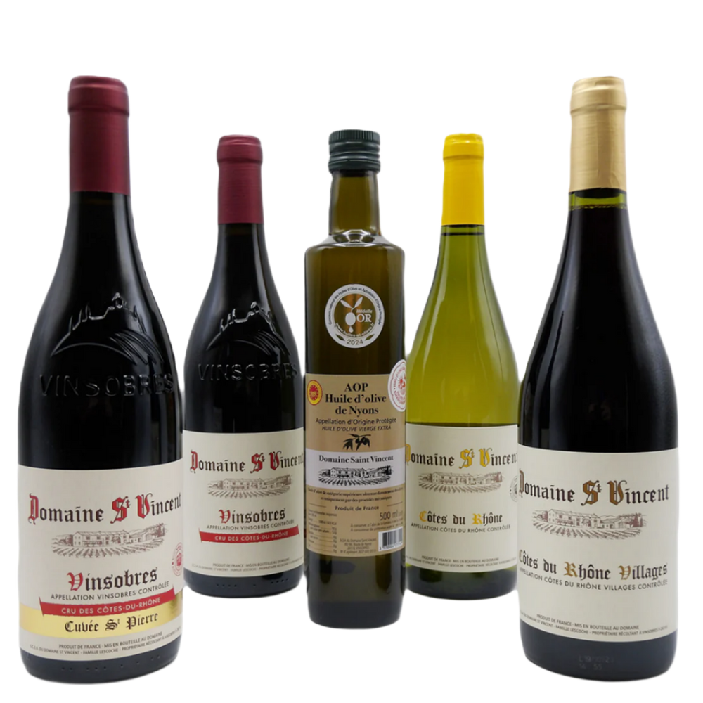 St Vincent Bundle of Six Bottles , Five Wines, One Olive oil